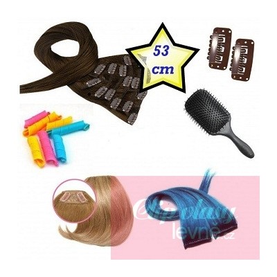 Clip-In Deluxe Paket – Clip Haare, 53 cm, echtes Remy-Menschenhaar