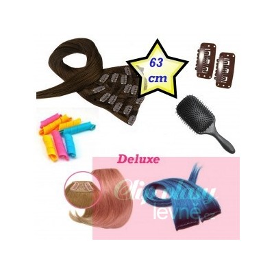 Clip-In Deluxe Paket – Clip in maxi set, 63 cm, echtes Remy-Menschenhaar