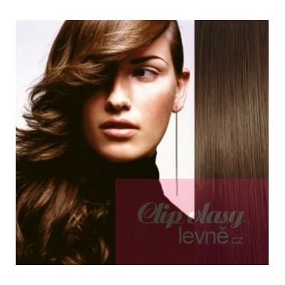 43cm Clip In Haar Remy 100% Menschenhaar europäischen Typs - mittelbraun