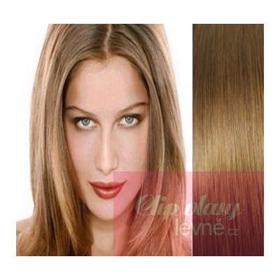 43cm Clip In Haar Remy 100% Menschenhaar europäischen Typs - hellbraun