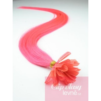 40 cm, Haar europäischen Typs für die Keratinmethode - rosa