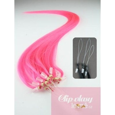 Haar für die Methoden Micro Ring / Easy Loop 40 cm – rosa