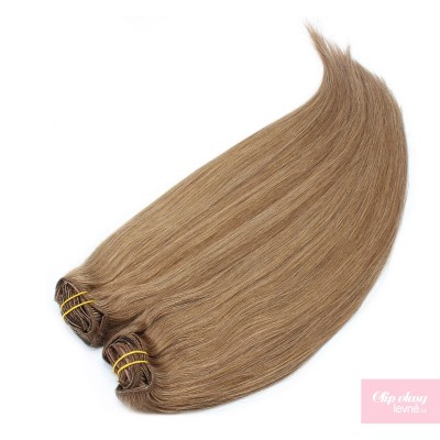 43 cm Remy Clip In Maxi Set, 100% Menschenhaar europäischen Typs - hellbraun