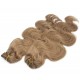 Wellige Clip In Maxi Set 53 cm Remy 100% Menschenhaar - hellbraun