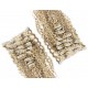 Lockiges Clip In Maxi Set 53 cm Remy 100% Menschenhaar - platin/hellbraun
