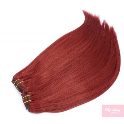 43 cm Remy Clip In Maxi Set, 100% Menschenhaar europäischen Typs - kupfer