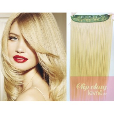 43cm Remy Clip-In Haarteil gerade – weißblond