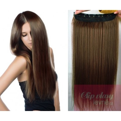 63cm Remy Clip-In Haarteil gerade – mittelbraun