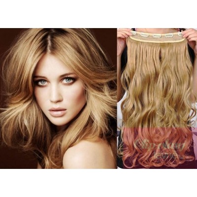 43cm Remy Clip-In Haarteil wellig – naturblond/hellblond