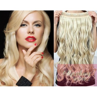 63cm Remy Clip-In Haarteil wellig – platinum