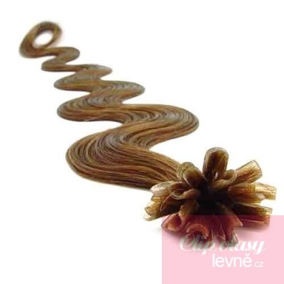 Wellige 60 cm Haar europäischen Typs für die Keratinmethode - hellbraun
