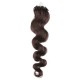 Wellige Haar für die Methoden Micro Ring / Easy Loop 50 cm – dunkelbraun