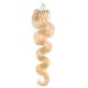 Wellige Haar für die Methoden Micro Ring / Easy Loop 60 cm – weißblond