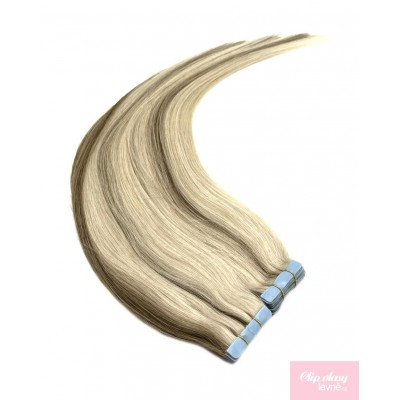 Vlasy pro metodu Invisible Tape / TapeX / Tape Hair / Tape IN 50cm - černé