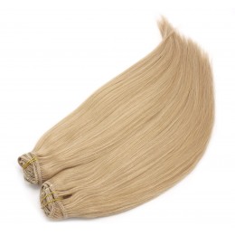 63 cm Remy Clip In Maxi Set, 100% Menschenhaar europäischen Typs - naturblond