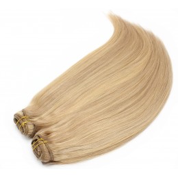 63 cm Remy Clip In Maxi Set, 100% Menschenhaar europäischen Typs - naturblond/hellblond