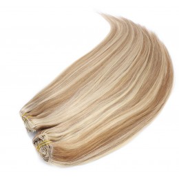 63 cm Remy Clip In Maxi Set, 100% Menschenhaar europäischen Typs - helle Strähnchen