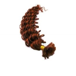 Lockiges 50 cm Haar europäischen Typs für die Keratinmethode - kupfer